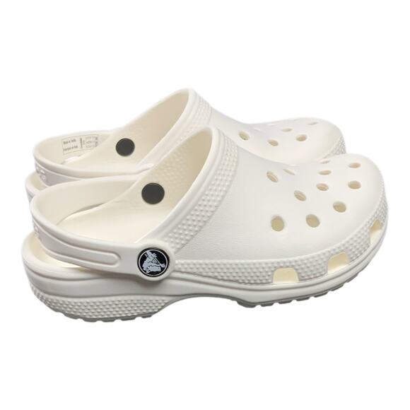 Crocs Kids Classic Clogs White Youth Size C13 Lightweight Slip On Shoes - Picture 2 of 6